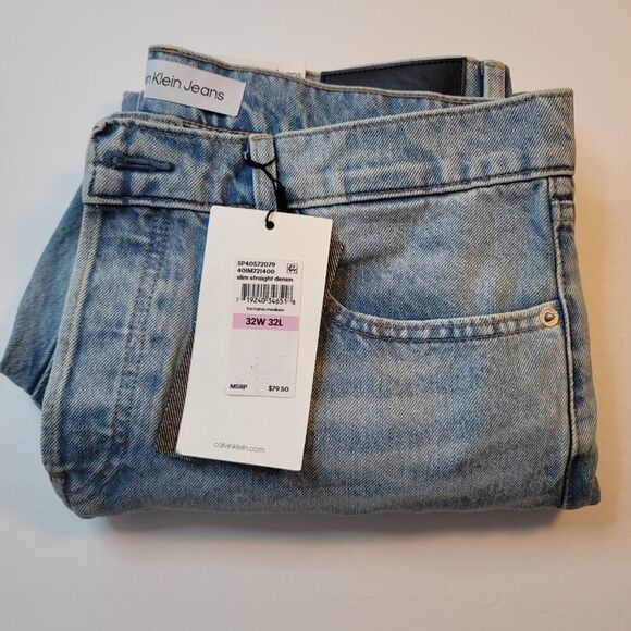 Calvin Klein Men's Slim-Straight Fit Stretch Jeans - Picture 6 of 7